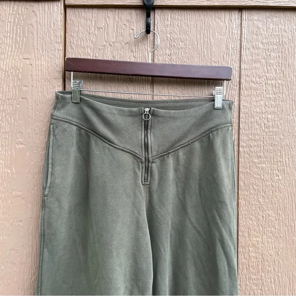 Aerie Womens Pants Joggers Corset Waist Sweatpants Sunwashed Green Size Large - Image 5