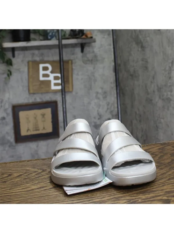 NWT Crocs Womens Getaway Platform Strappy Sandals 211659 Silver Gray 11M - Image 6