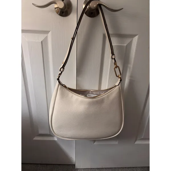 Kate Spade‎ Knott Medium Hobo Bag Parchment White Pebbled Leather Shoulder Bag - Image 7
