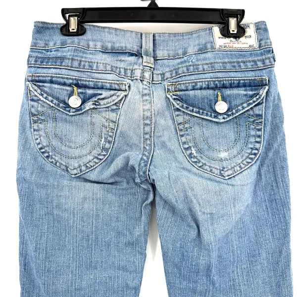 True Religion Size 29 Billy Style Bootcut Blue‎ Jeans Denim Pants Button Pockets - Image 4
