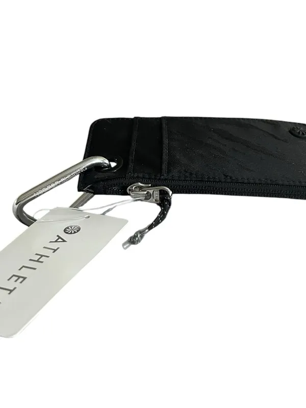 NWT Athleta Run Route Bonnie Coffee Run Card Holder Zip Pouch Black - Image 3