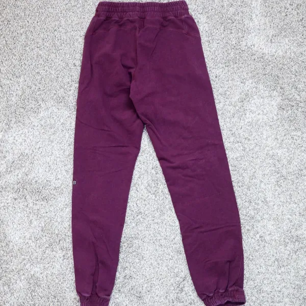 Lululemon High Rise Joggers Women's S Burgundy Drawstring Sweatpants Activewear‎ - Image 2