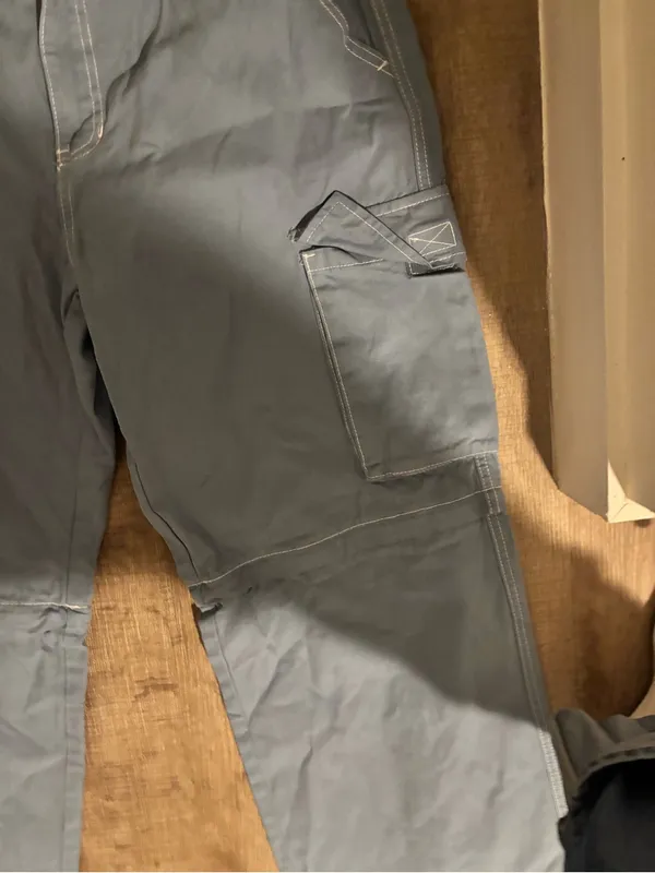 NWT Pacsun Blue Zip Off Low Rise Puddle Pants featuring convertible legs large - Image 8