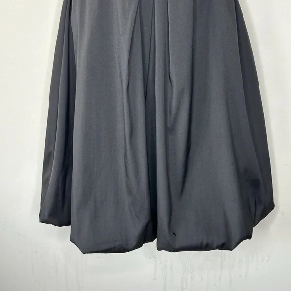 White House | Black Market Womens Strapless LBD Party Wedding Date Bubble Hem Mini Dress in Black 8 - Image 5
