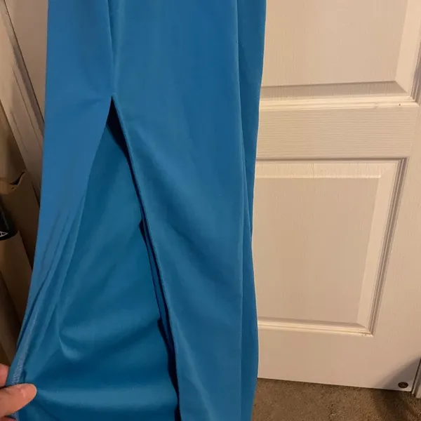 NWT Lulu's Glamorous Dedication Blue Sleeveless Column Maxi Dress S Formal - Image 8