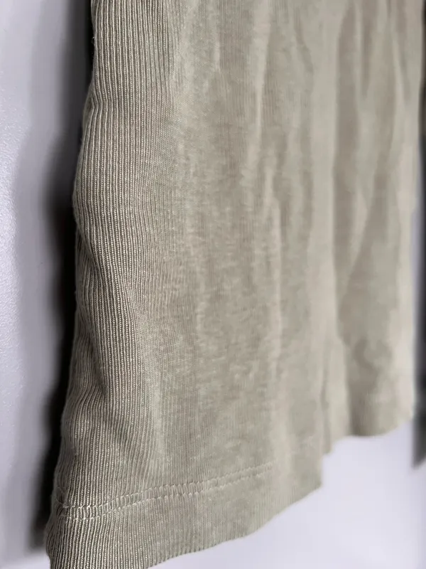 H&M light green ribbed crew long sleeve top - Image 5