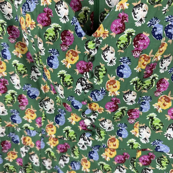 NWT Maeve Anthropologie Cecily Midi Dress‎ XS Green Pomegranate Floral Fruit - Image 6