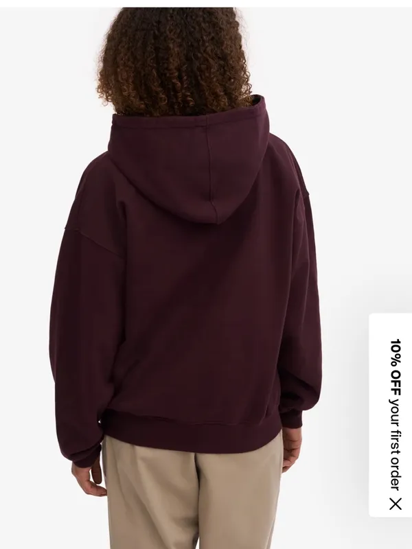Colorful Standard Organic Oversized Hoodie in Oxblood Red Large - Image 2