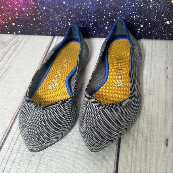 ROTHY'S The Point Flats Birdseye Knit Comfort Casual Fashion Shoes Women's Sz 9‎ - Image 2