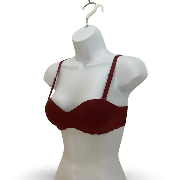 Burgundy Red Wireless Bra - Image 2