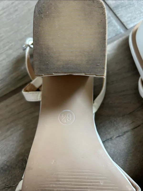 wild fable White Strappy Square-Toe Heeled Sandals - Image 10
