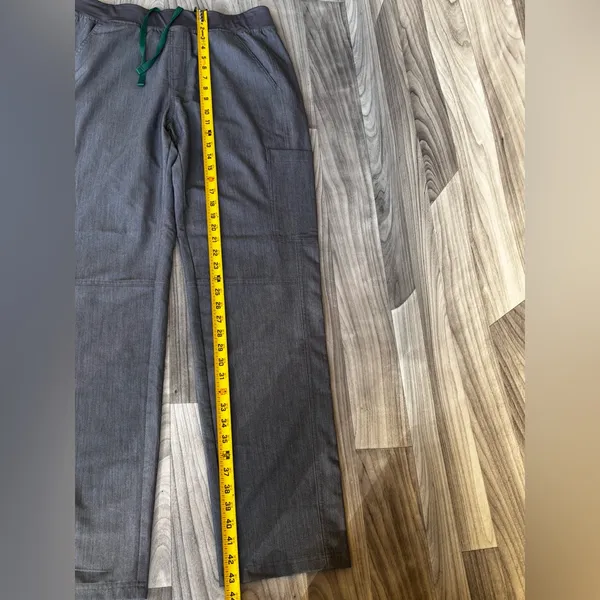 Figs Gray Cargo Pants with Green Accent - Image 5
