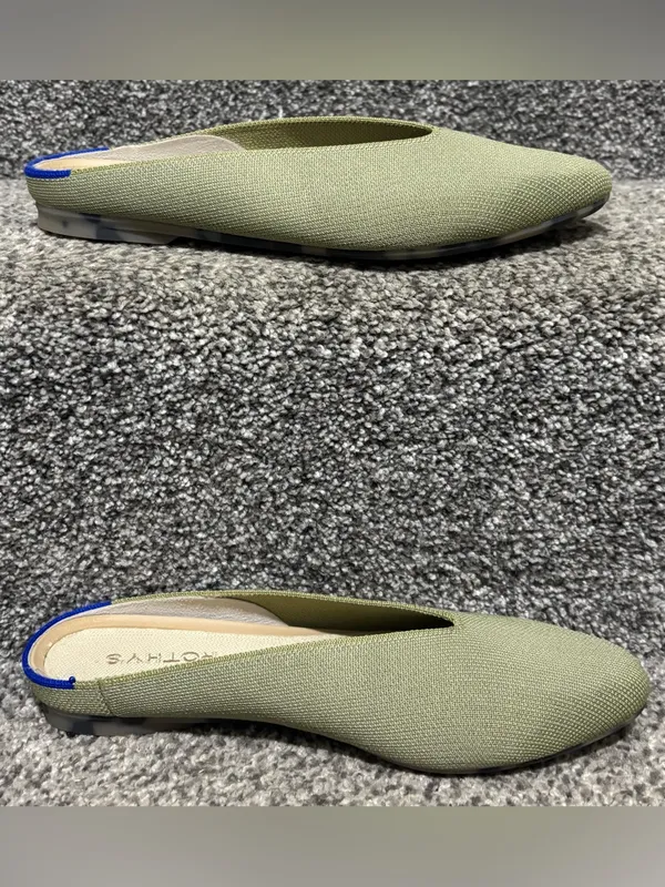 Rothy’s Almond Demi Knit Mules in Sage Green - Image 6