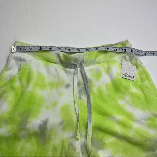 Intimately Free People Womens Size XS Lime Green Grey‎ Gray Tie Dye Shorts NEW - Image 6