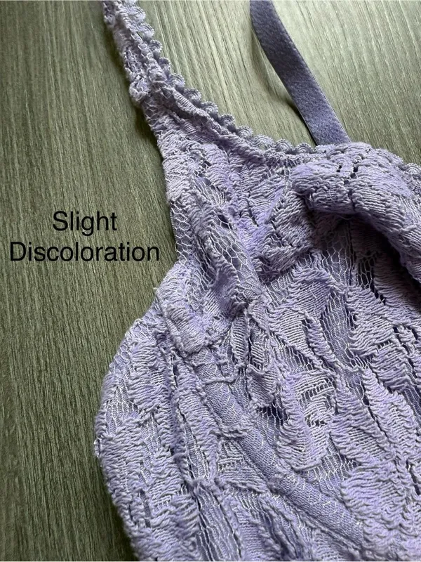 Urban Outfitters Adelaide Lace Mini Dress Lilac Purple Large Stretch - Image 9
