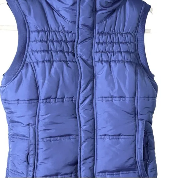 Burton DryRide Fur Trim Snowboard Puffer Vest Purple Small Y2K - Image 4