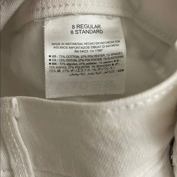 Old Navy Straight Mid Rise Jeans White‎ - Image 9