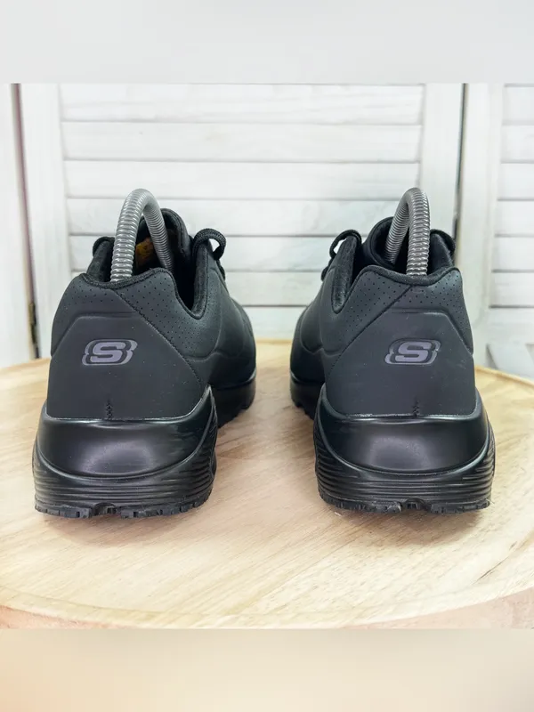 Skechers Work UNO SR Relaxed Fit Safety Sneaker Shoes Black 9 W 108101W Wide Fit - Image 6