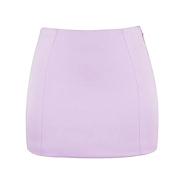 House of CB ELODIE ORCHID SATIN MINI SKIRT, Size Large, $135 - Image 2