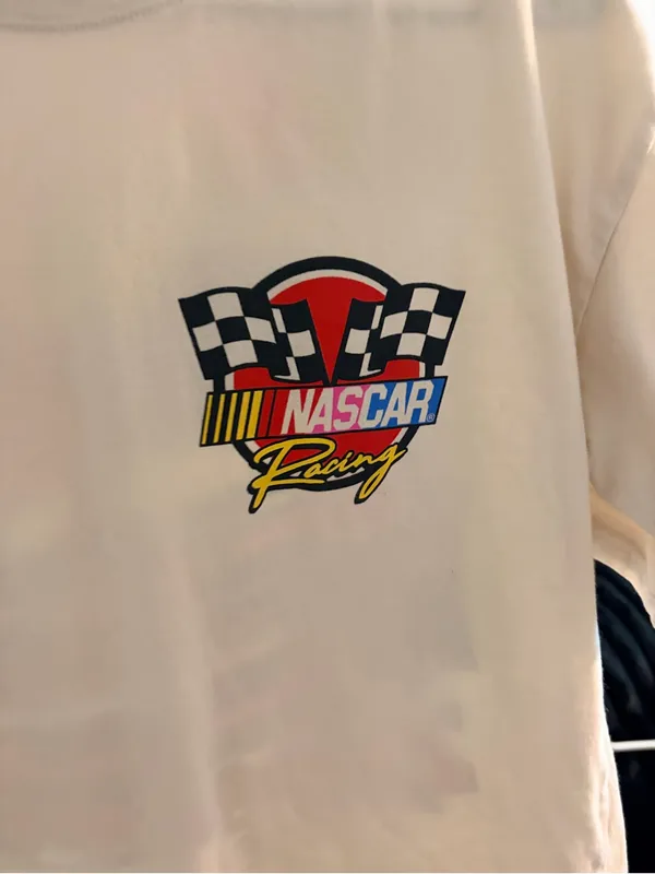 Nascar Cream Tee with Multicolor Racing Logo - Image 3