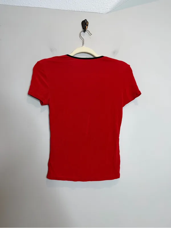 Divine USA Red Dragon Graphic Baby Tee Medium Y2K Asian Tattoo Indie Sleaze - Image 4