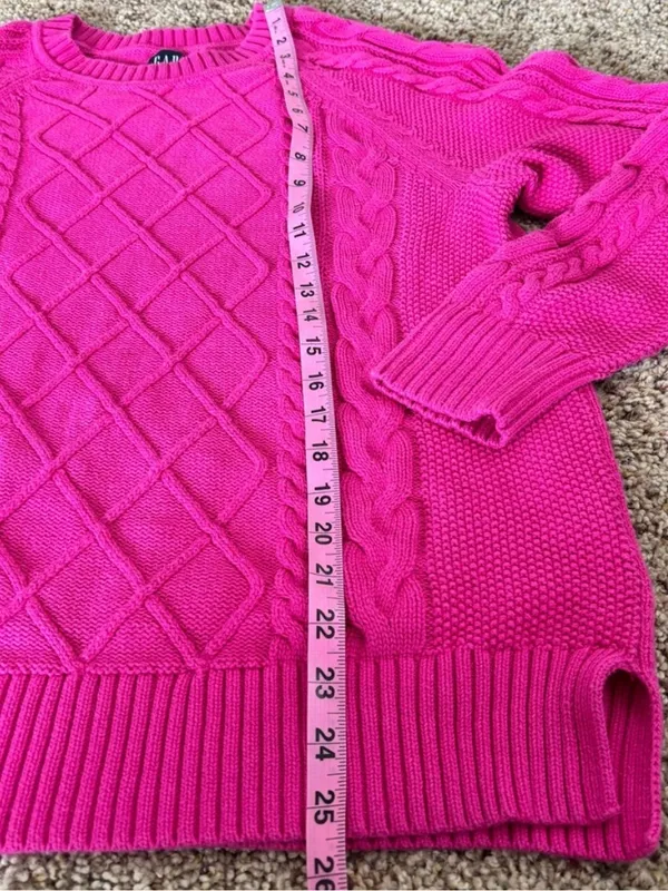 Gap 100% Cotton Cable Knit Crewneck Sweater - Image 5