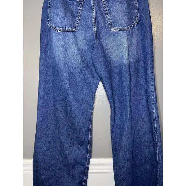 Aeropostale High Rise Wide Leg Jeans Womens Size 18 Medium Wash Blue Relaxed - Image 6