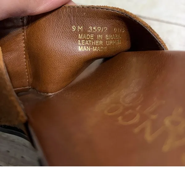 Franco Sarto Slip On Thong Sandals Women's Side 9M Brown Leather Suede - Image 6