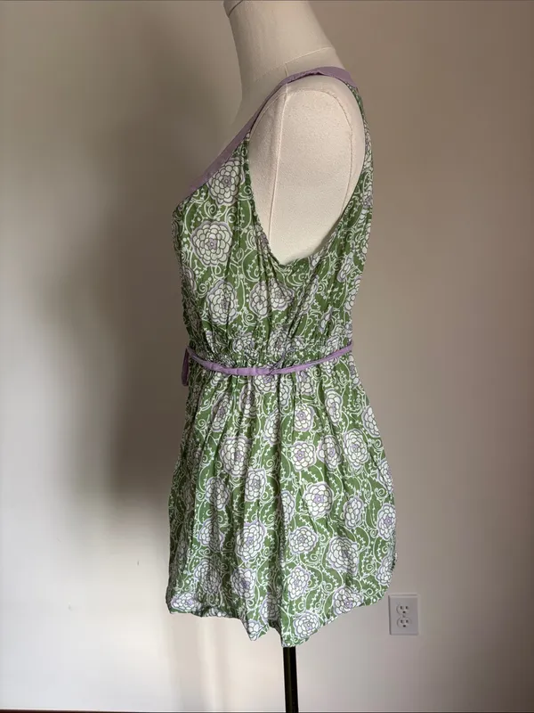 Oh Baby by Motherhood Green and Lilac Floral Maternity Tunic - Image 3