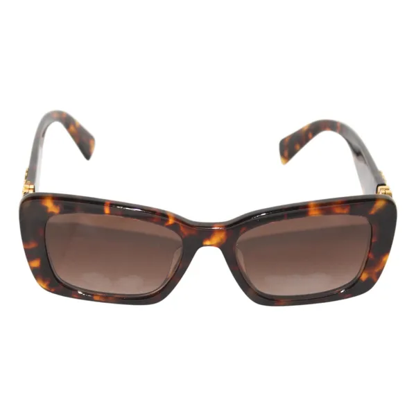 Miu Miu SMU 07Y 53mm Rectangular Sunglasses in Blond Havana - Image 13