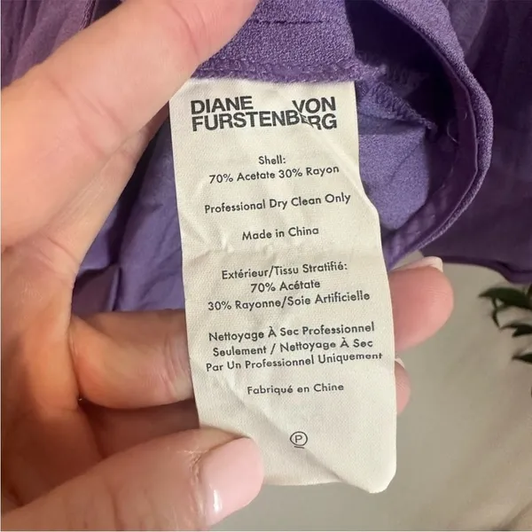 Diane Von Furstenberg Twist Front‎ Open Back Wrap Top In Lilac - Image 5
