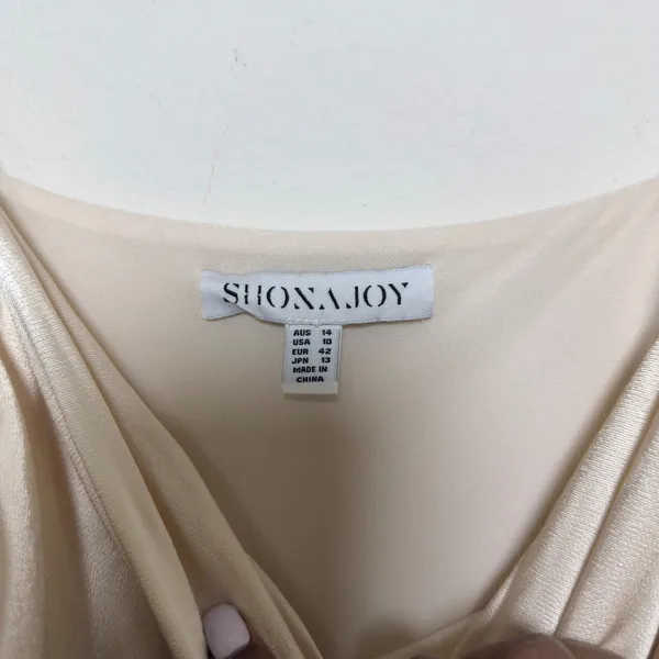 Shona Joy Women‎ Slip Dress 10 Champagne Cowl Neck Formal Wedding Party Event - Image 5