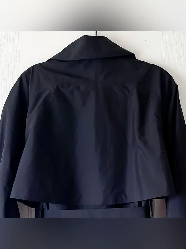 Lululemon Oversized Tie-Waist Trench Coat Black‎ Size 2 Excellent - Image 9