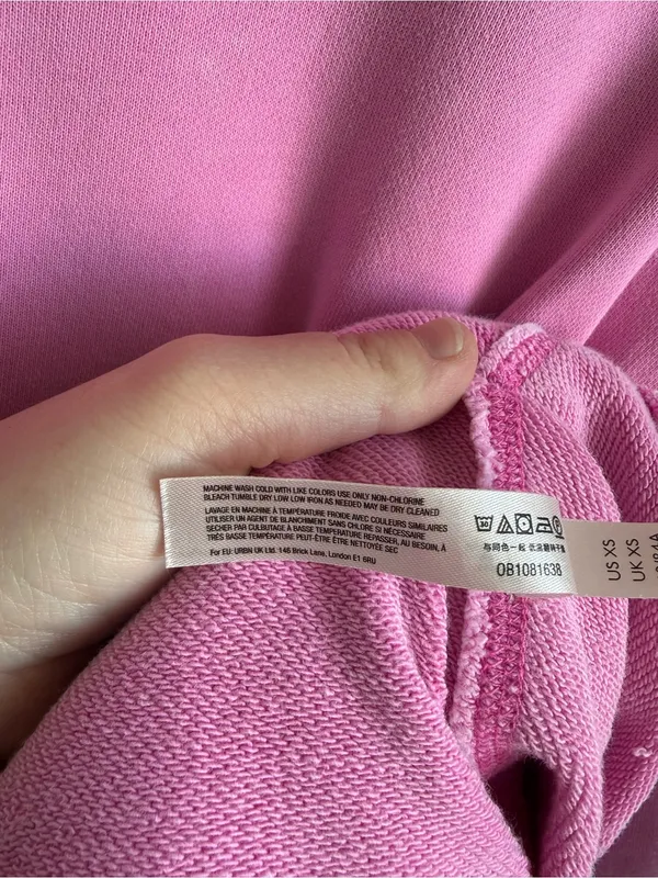 Free People FP Movement Metti Crewneck Sweatshirt Pink Oversized XS - Image 12