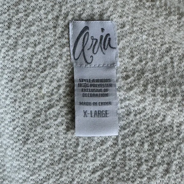Aria White Terrycloth Robe Muumuu Floral Embroidered XL Grandmacore Cottagecore - Image 5