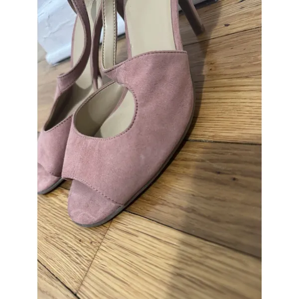 Naturalizer Women's Bella Sandal Size 8.5 Pink Blush Faux Suede Open Toe Heel - Image 8