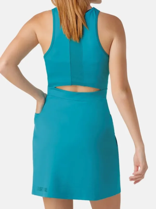 Like New SmartWool Active Tank Dress Lake Blue/Green Size Small - Image 3