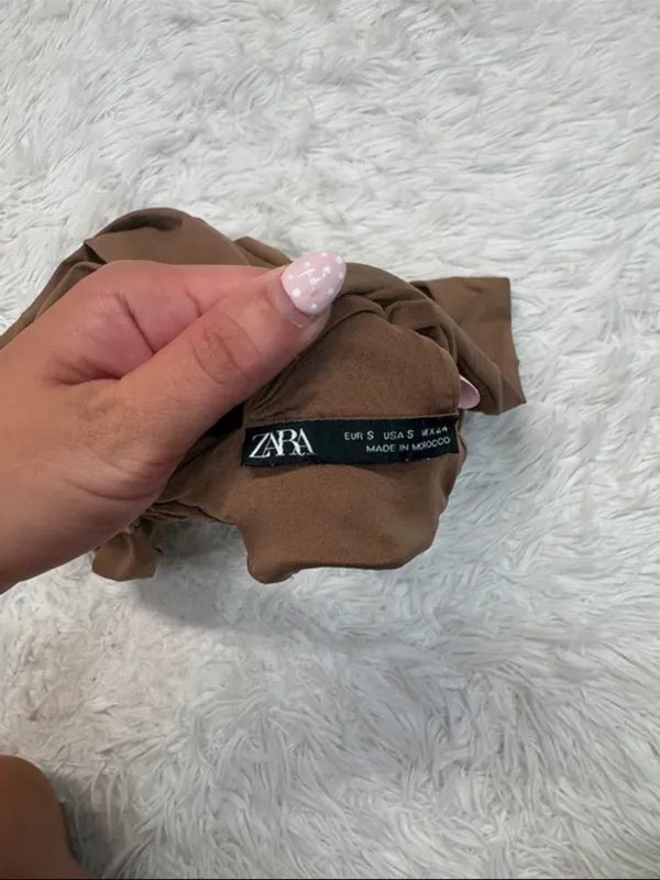 Zara Brown One-Piece Bodysuit - Image 3