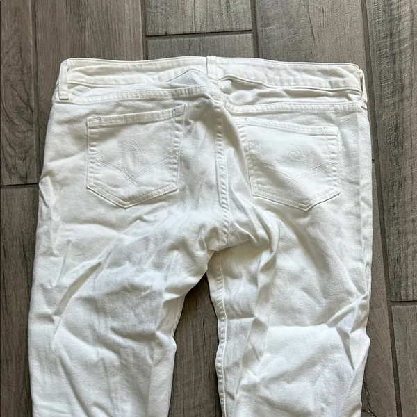 White Slim Straight Jeans Size 32 - Image 7