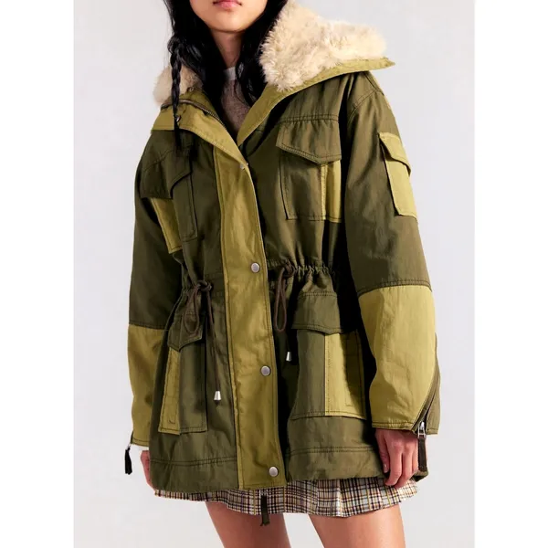 Free People We The Free Pieces of Me Parka Sage size M - Image 4