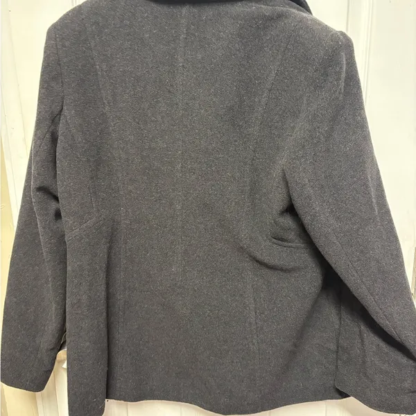 London Fog Charcoal Double-Breasted Peacoat - Image 4