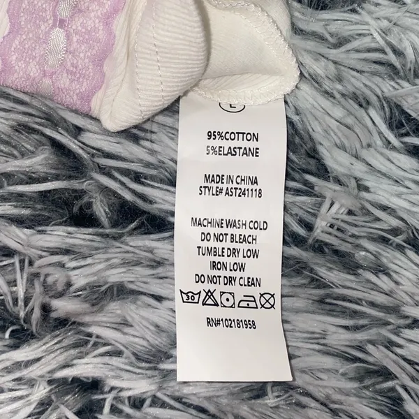 Sugar thrillz White and purple Floral top - Image 8