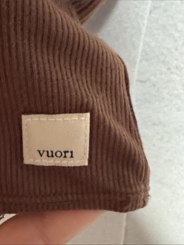 Vuori Brown Cap Sleeve Pose V-Neck Tee - Image 2