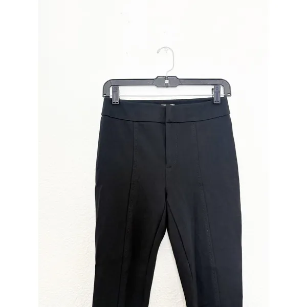 Anthropologie The Essential Slim Ankle Zip Pant Black Women's Size 0 Minimalist - Image 5