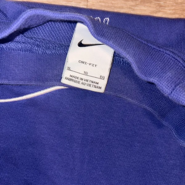 Nike Women's Blue Sweatshirt with Swoosh Logo - Image 2