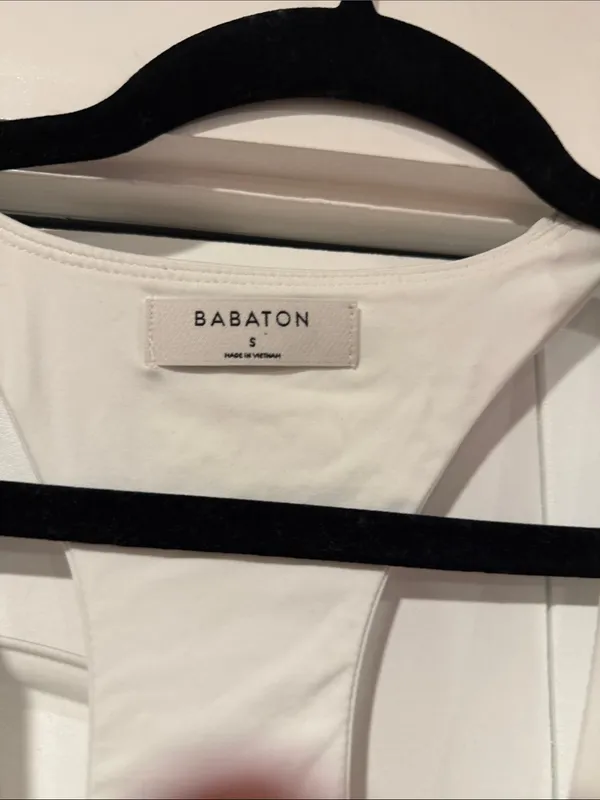Babaton White Racerback Bodysuit small NWT - Image 3