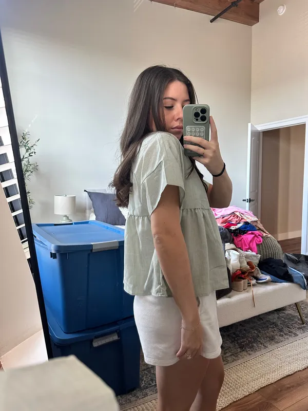 Green Peplum Shein Top - Image 2
