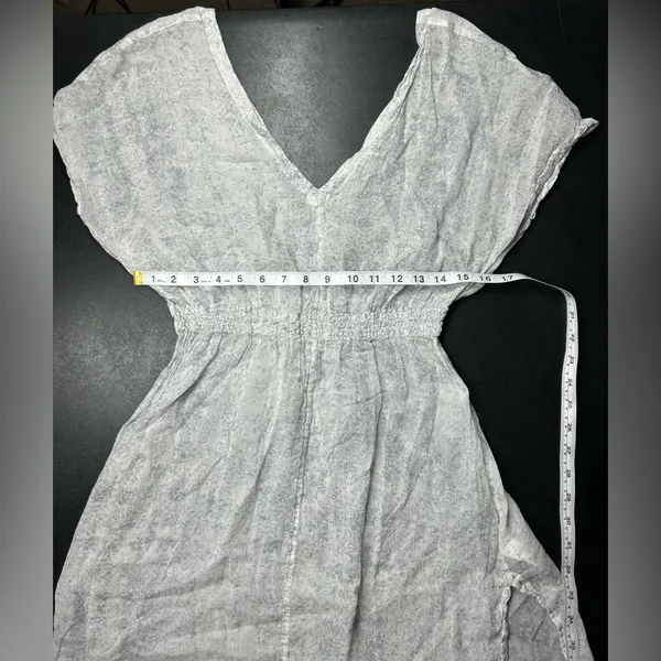 Athleta Size S Rip Rap Cover U Dress Sheer White Gray Swim Coverup - Image 4
