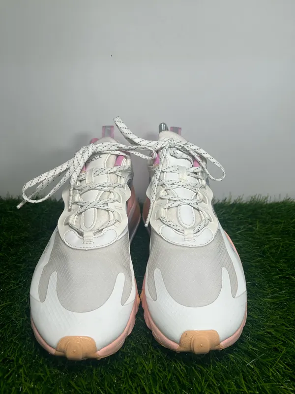 Nike Air Max 270 React White Pink Women’s Size 8 Running Sneakers CZ8131-100 - Image 2