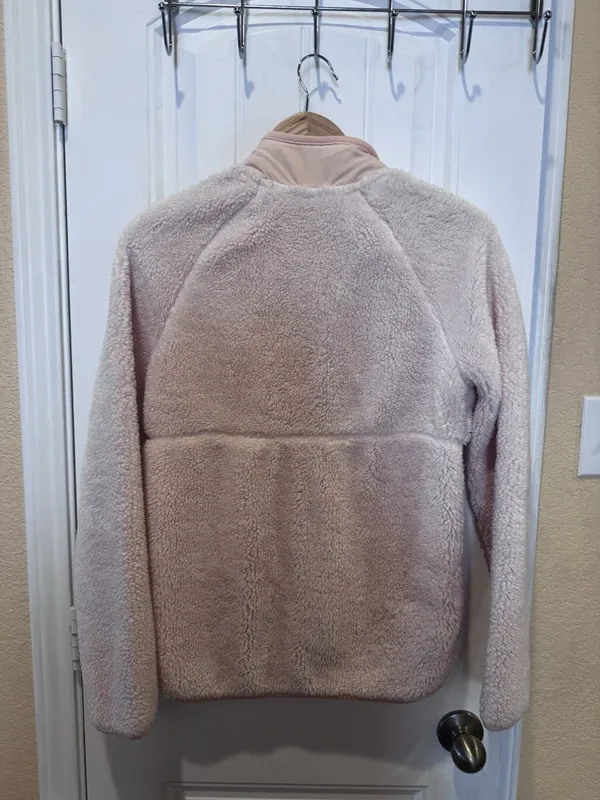 Sweaty Betty Jacket Womens XS Pink Peach Pennine Zip Up Soft Sherpa Fleece - Image 8